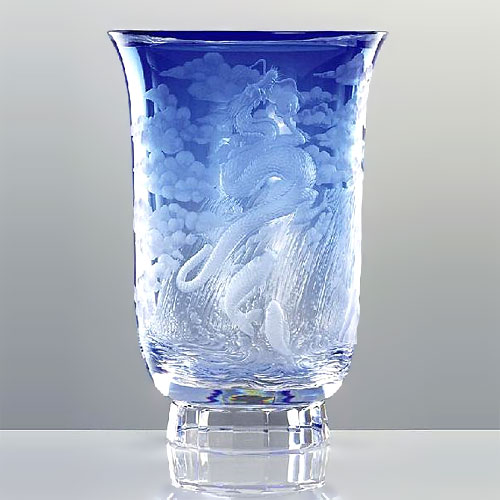 ボヘミアガラス - モーゼル 花瓶 - 伝統工芸 - 贈答ギフト記念品