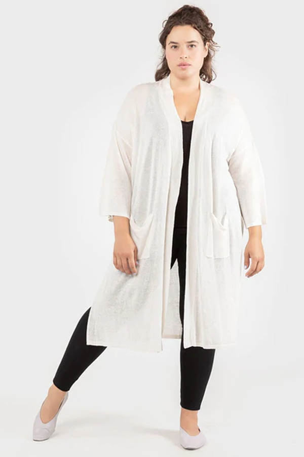 Dex Plus Open-Front Side-Slit Long Cardigan – BK's Brand Name Clothing