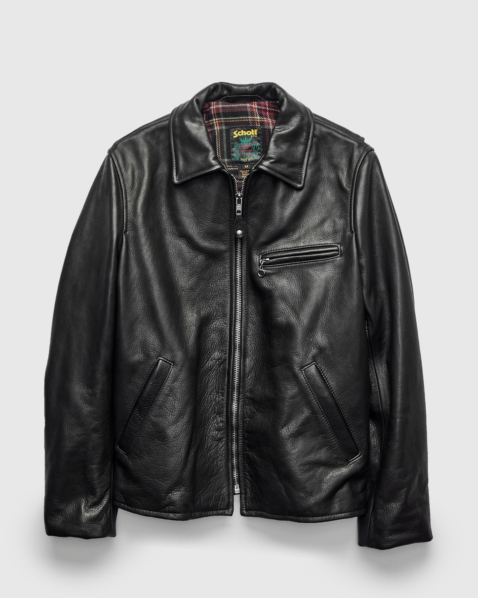 562 Pebbled Cowhide Weekender Jacket in Black – Blue Owl Workshop