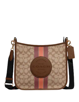 Coach Dempsey File Bag In Signature Jacquard With Stripe And Coach