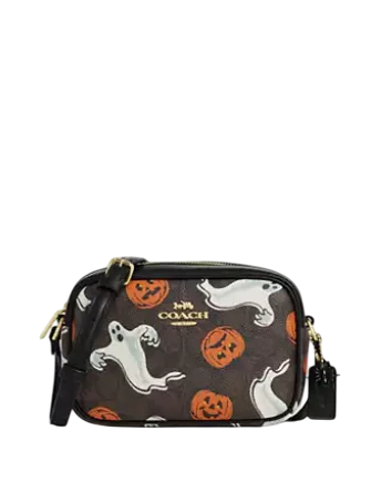 Coach Mini Jamie Camera Bag In Signature Canvas With Halloween