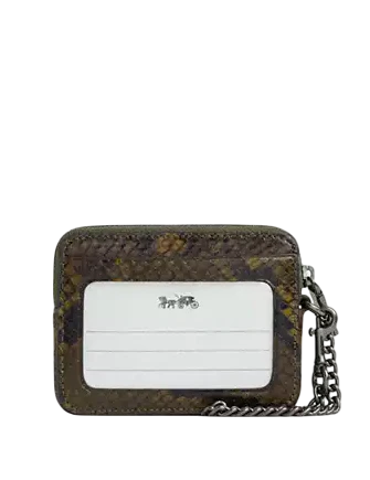 Coach Zip Card Case With Snake Print | Brixton Baker