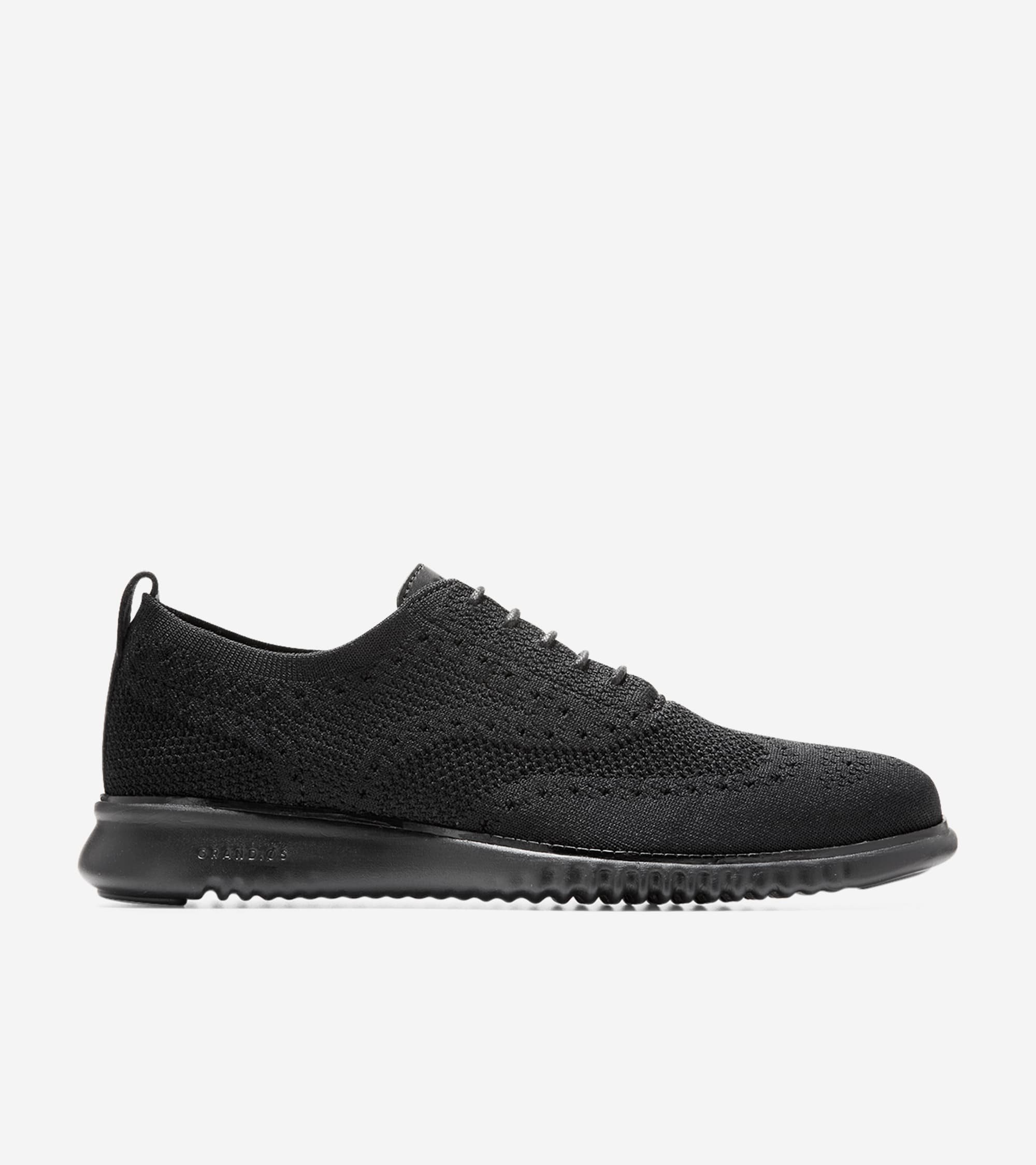 Men's 2.ZERØGRAND Stitchlite™ Wingtip Oxfords in Black | Cole Haan