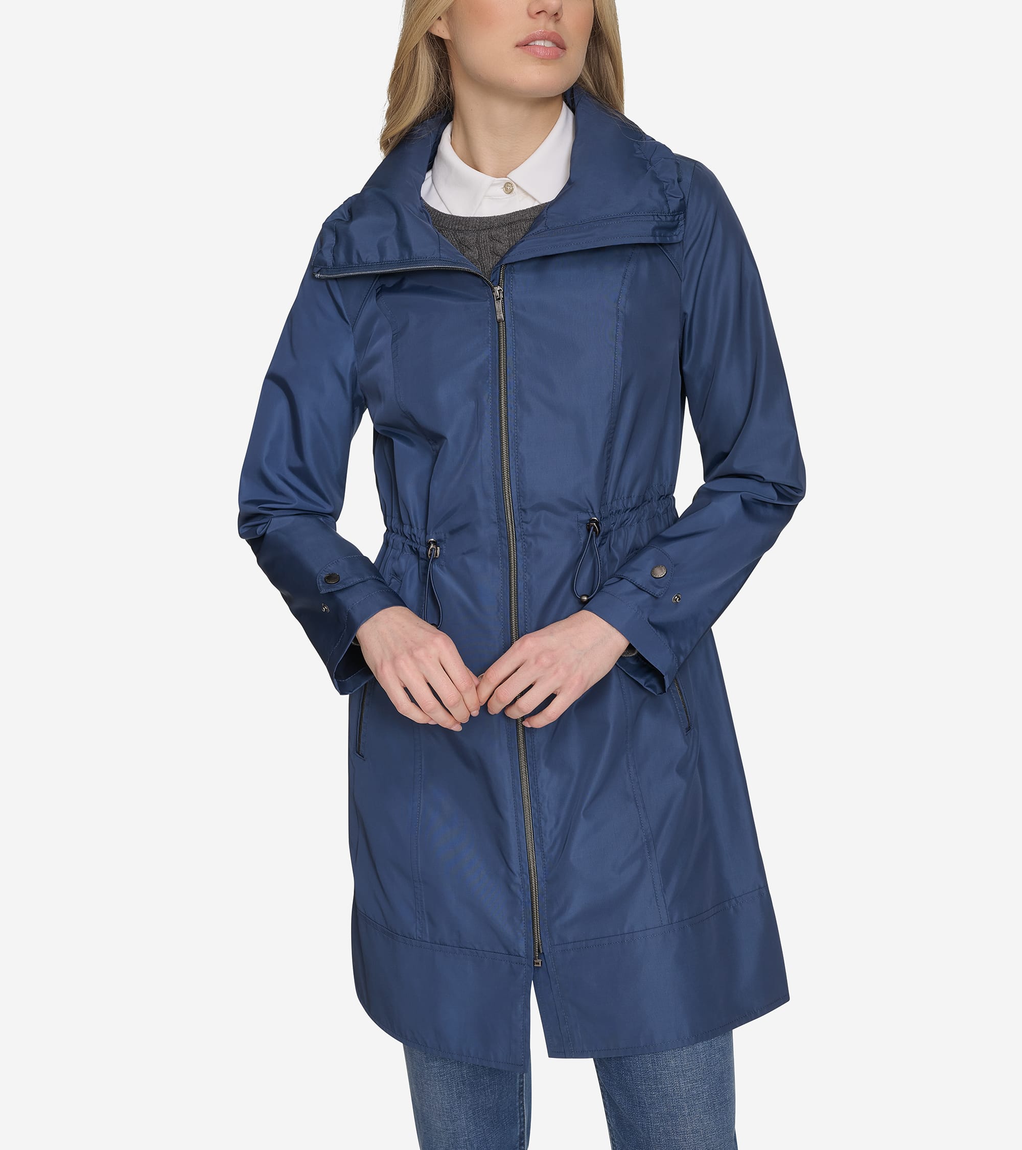 Women's Packable Rain Jacket in Blue | Cole Haan