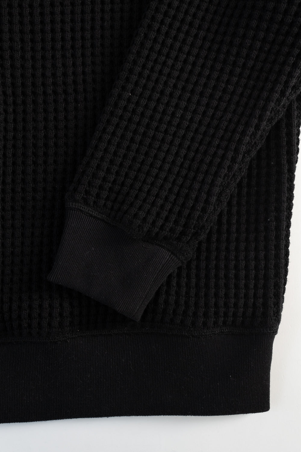 Big Waffle Crew Neck - 07 Black | Dant
