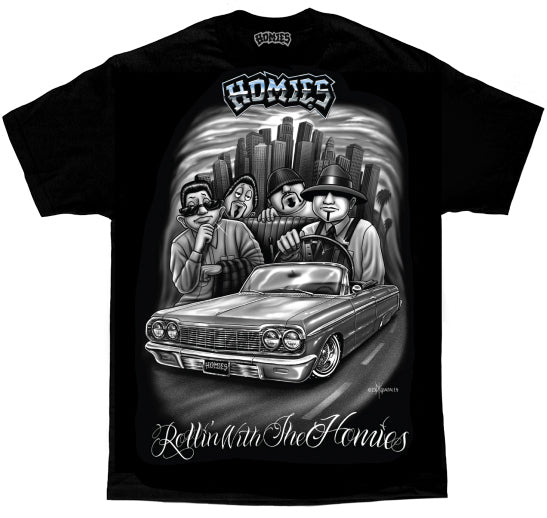 H.S™-ROLLIN WITH THE HOMIES - Men's MAX HWT Tee – DGA Tees