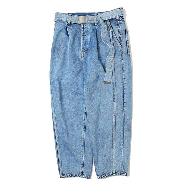 SILK DENIM WIDE TAPERED TROUSER (19SS06PT91) | doublet / パンツ