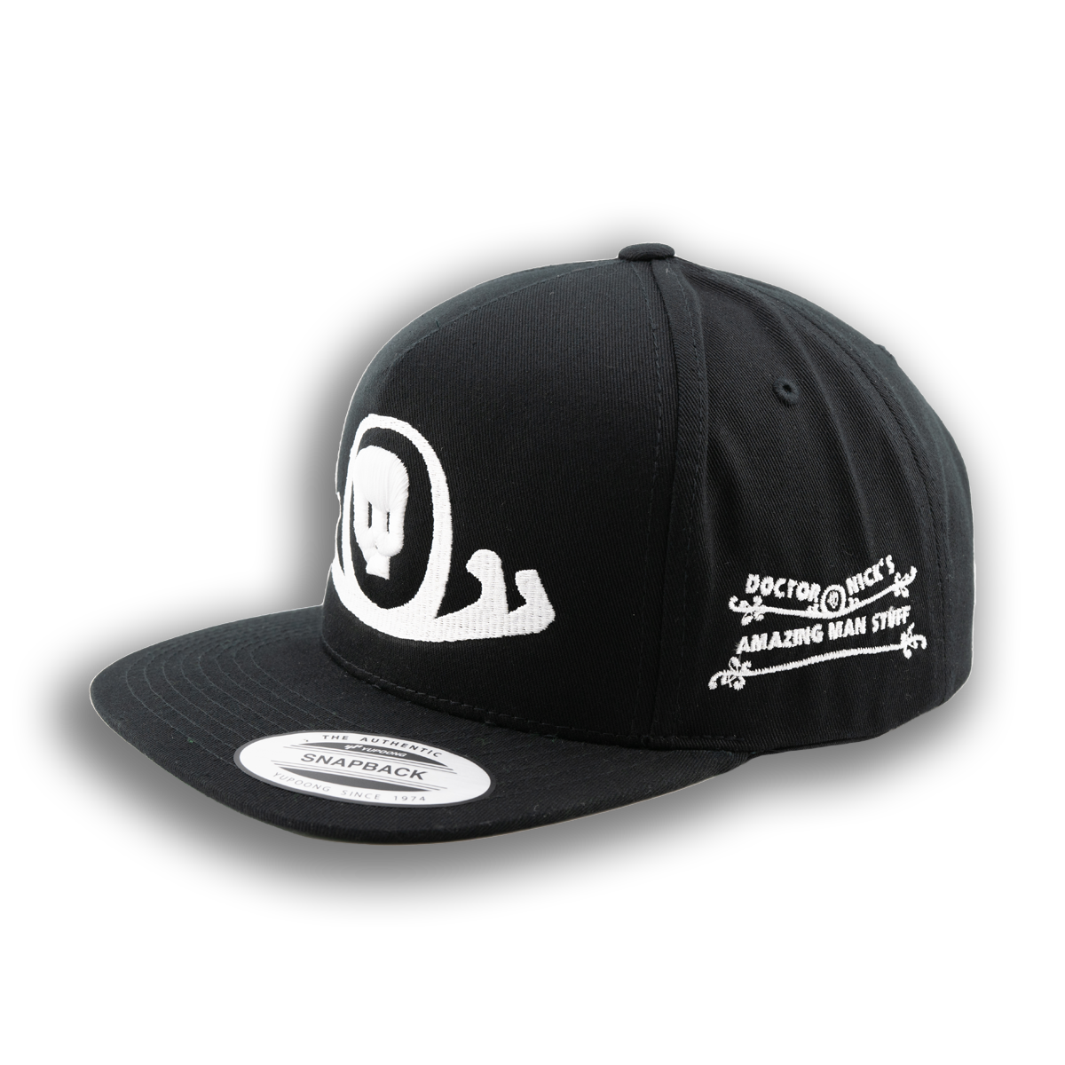 Straight Rim Hat - Skull Front Logo Side - Yupoong 6007 – Doctor