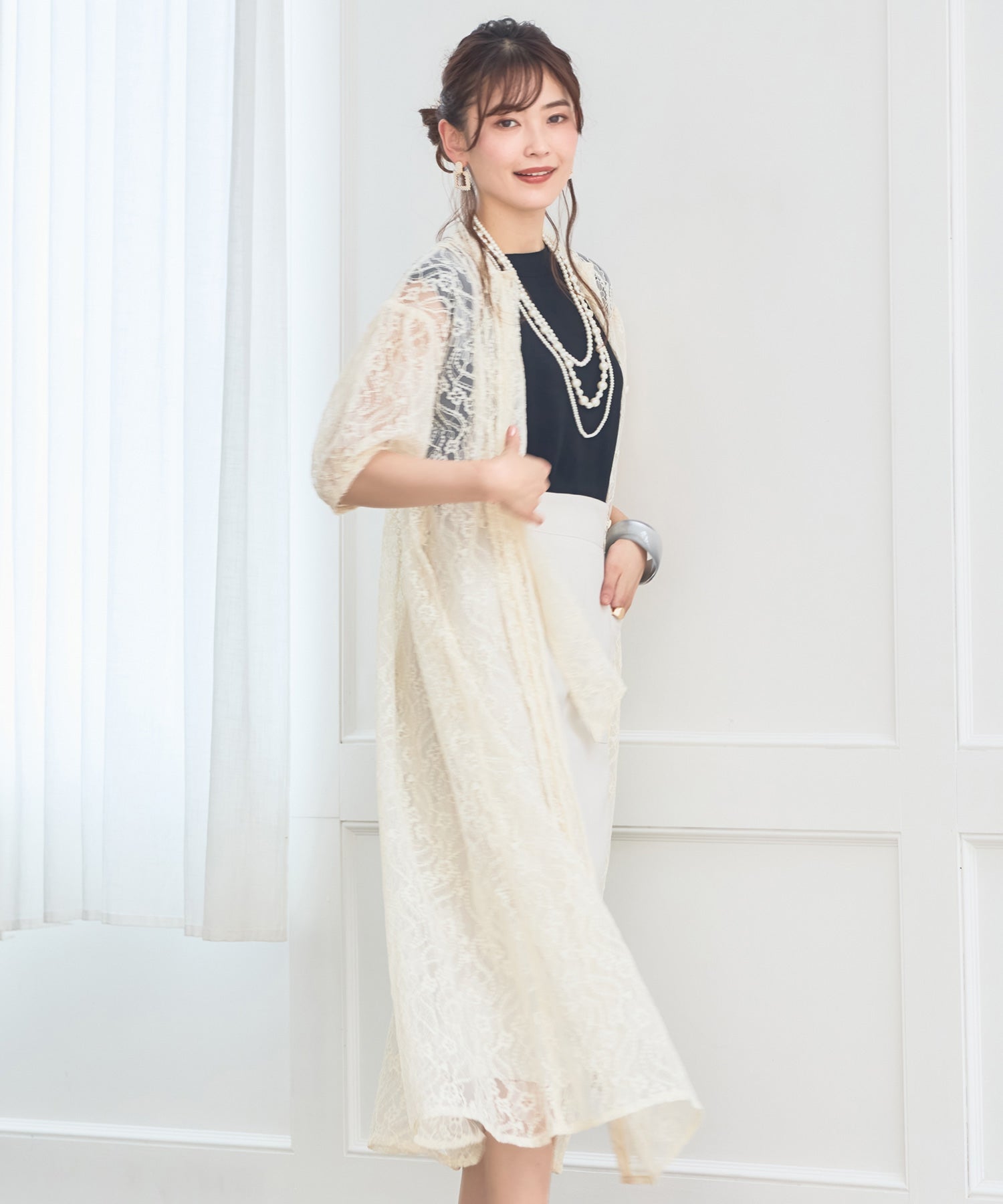 パーティードレス ワンピース 総レース 結婚式 フォーマル 普段使い