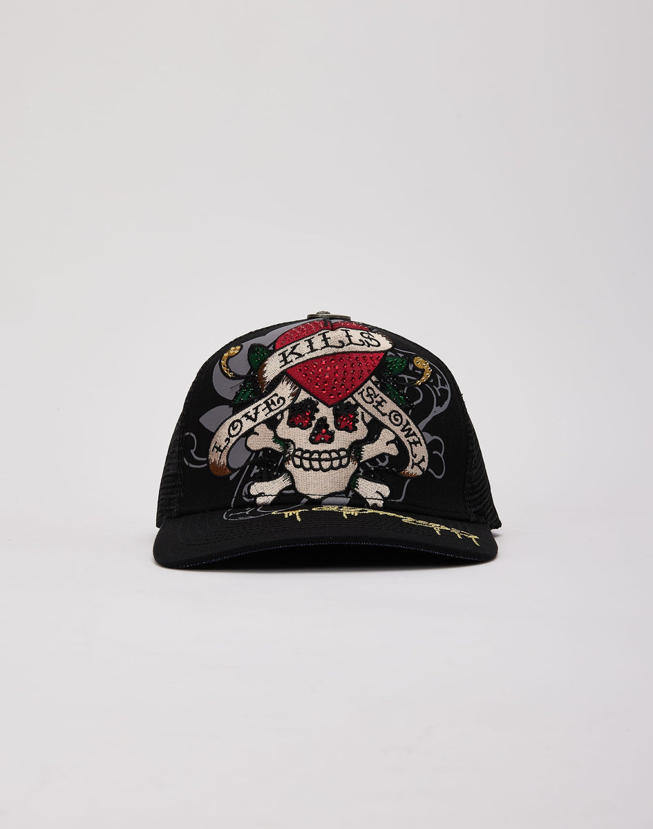 Ed Hardy Skull Trucker Hat – DTLR