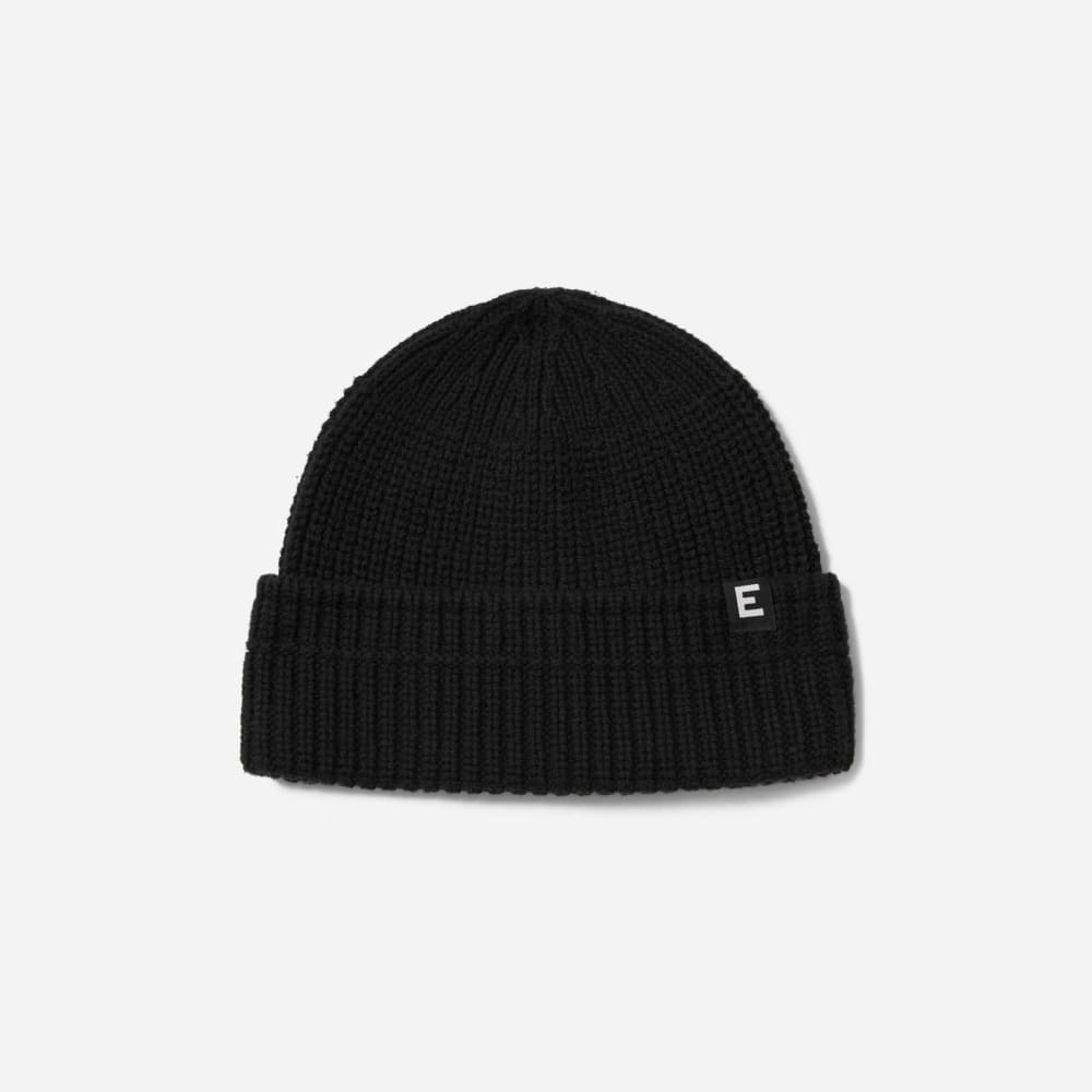 The Organic Cotton Chunky Beanie | Black – Everlane