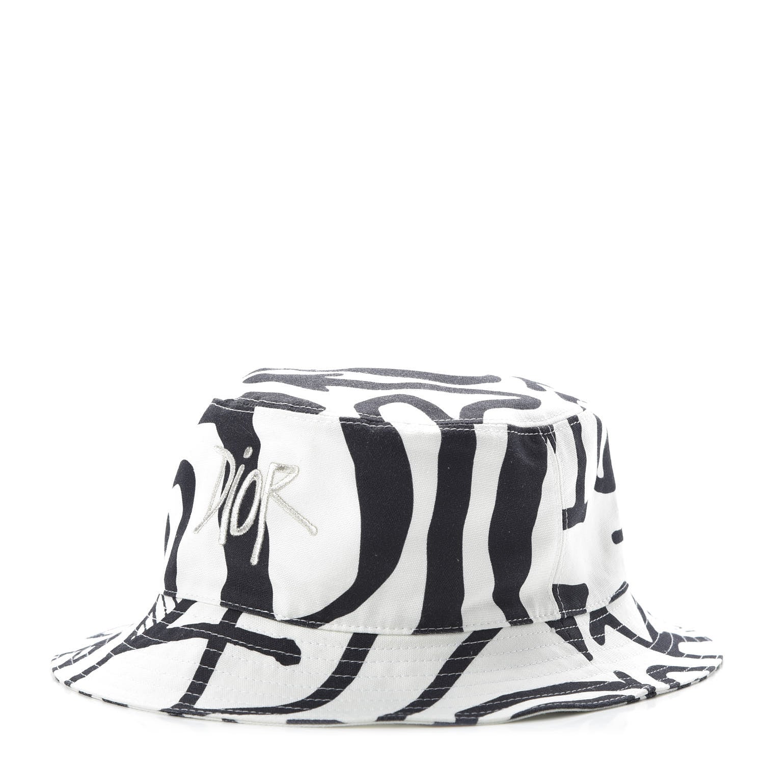 Christian Dior X SHAWN STUSSY Bucket Hat L Black White 653120