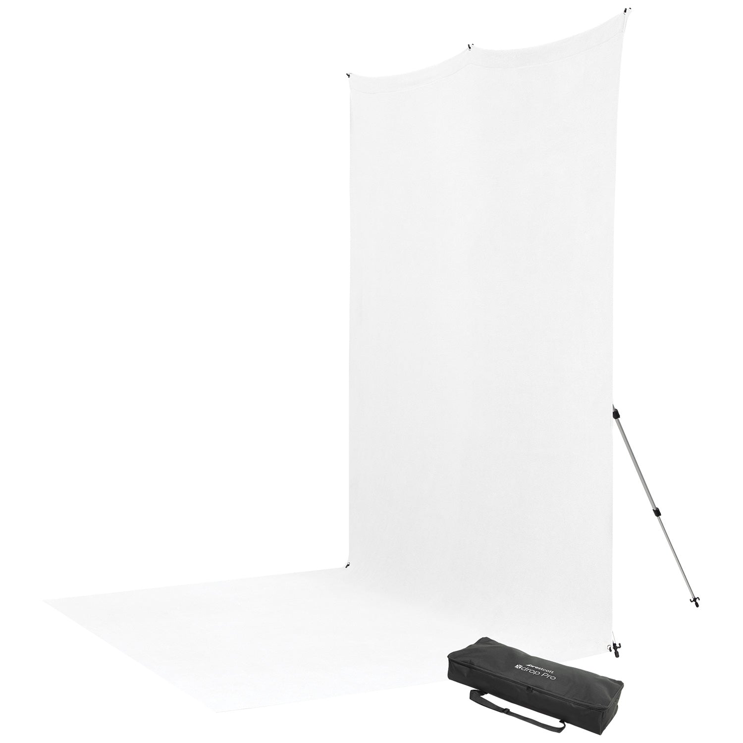 X-Drop Pro Wrinkle-Resistant Sweep Backdrop Kit - High-Key White (8' x