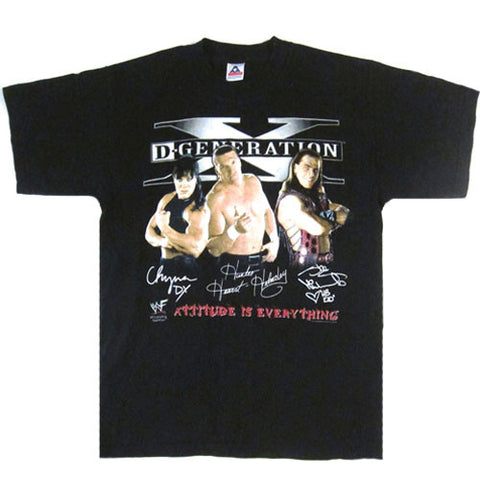 Vintage D-Generation X Chyna HHH Shawn Michaels T-Shirt WWF 90s