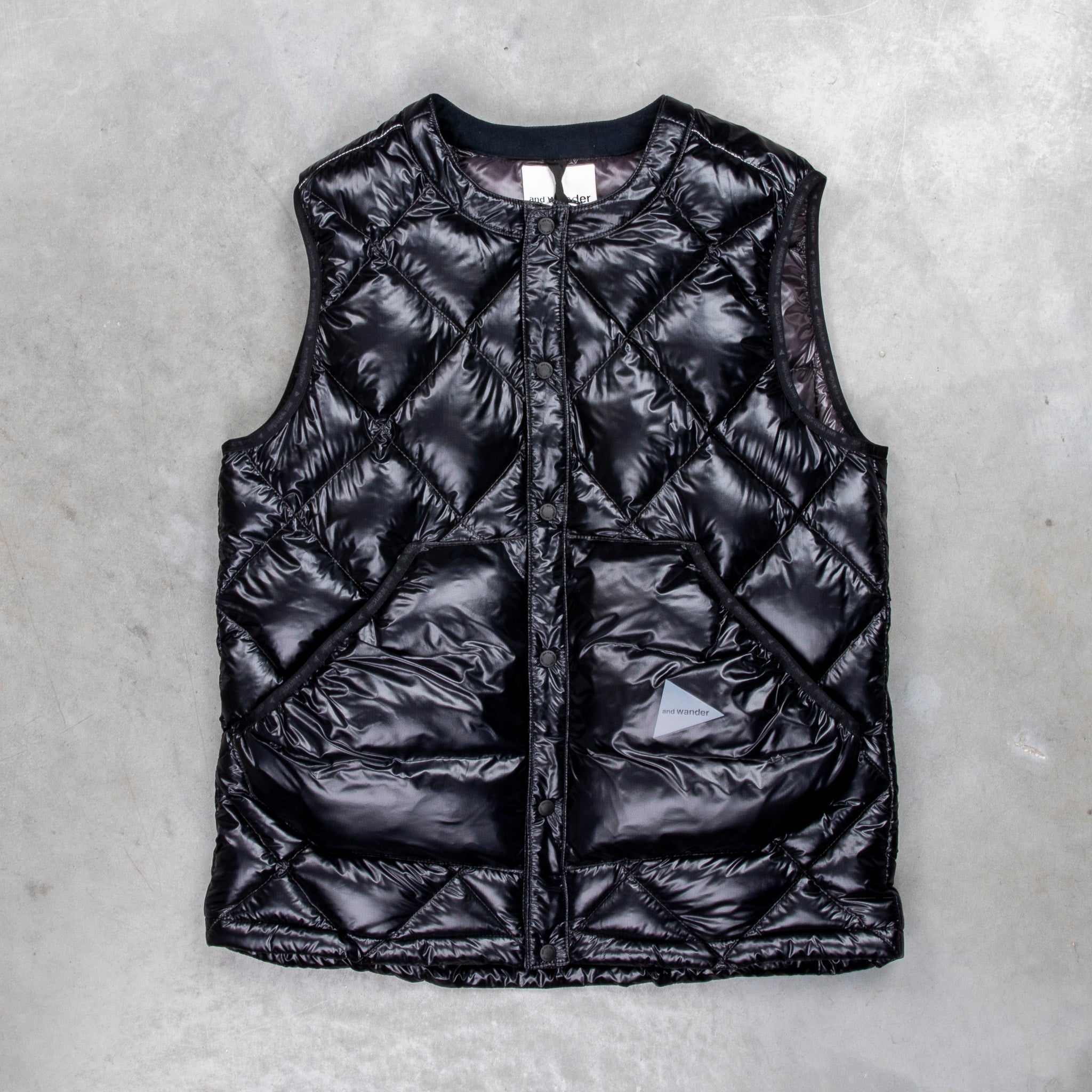 And Wander Diamond Stitch down vest black – Frans Boone Store