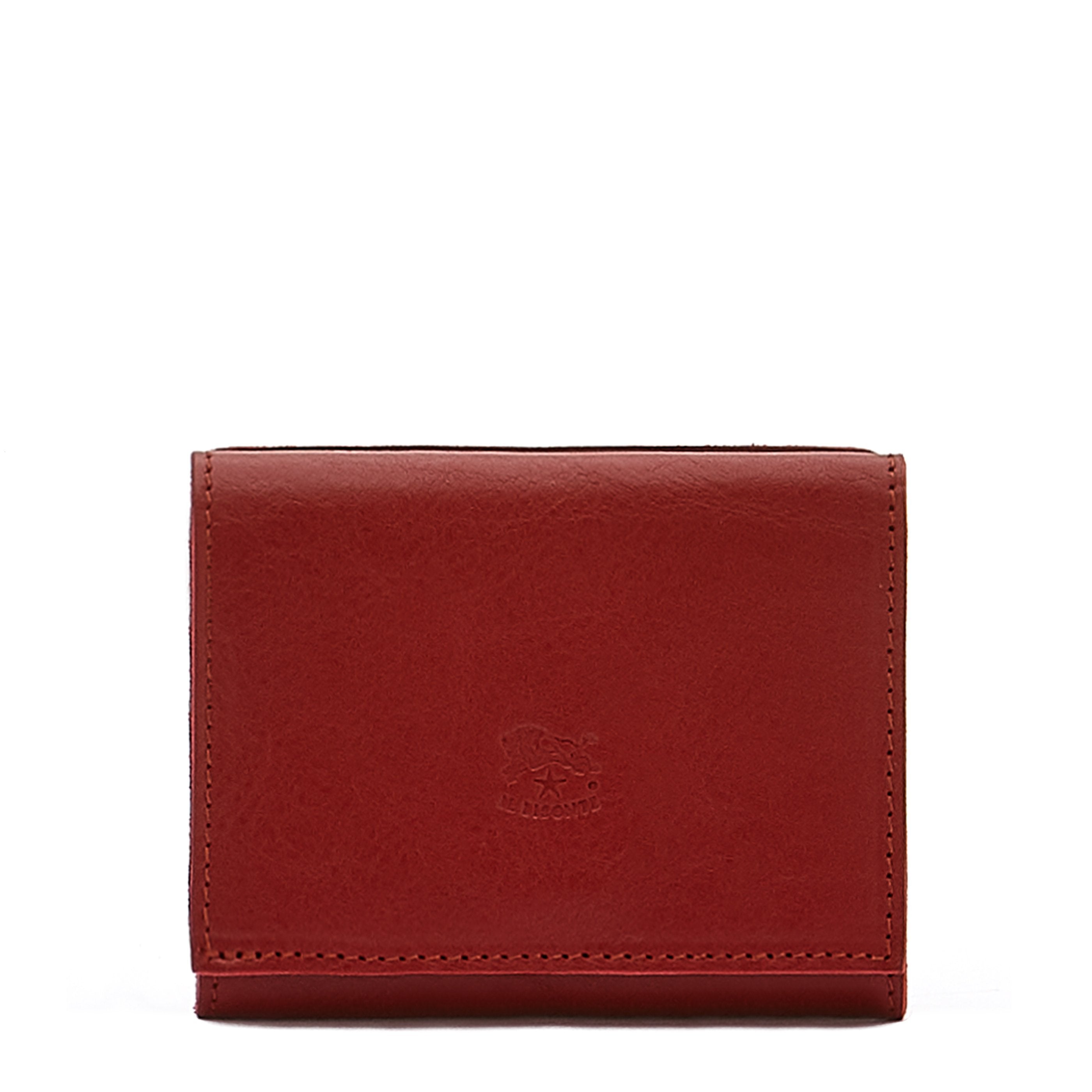 Wallet in leather color red – Il Bisonte