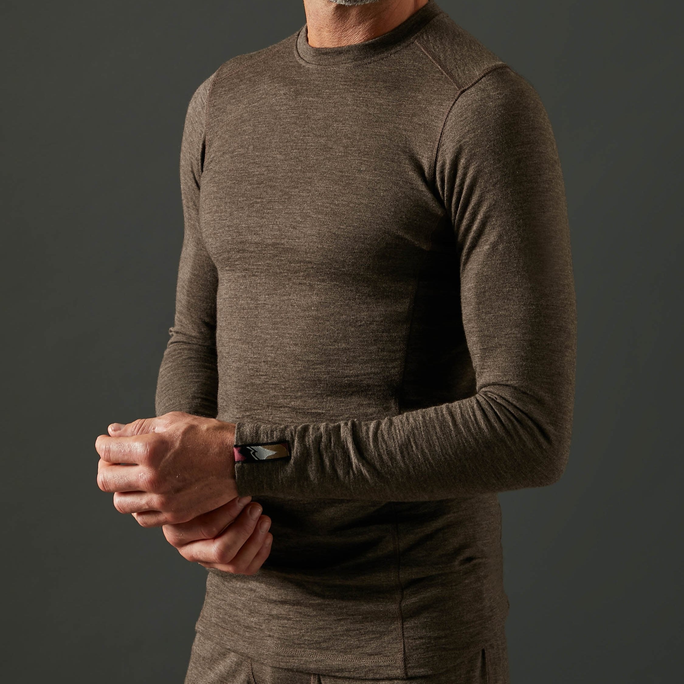 kora Men's Freedom Yak Wool Base Layer LS Crew top with merino