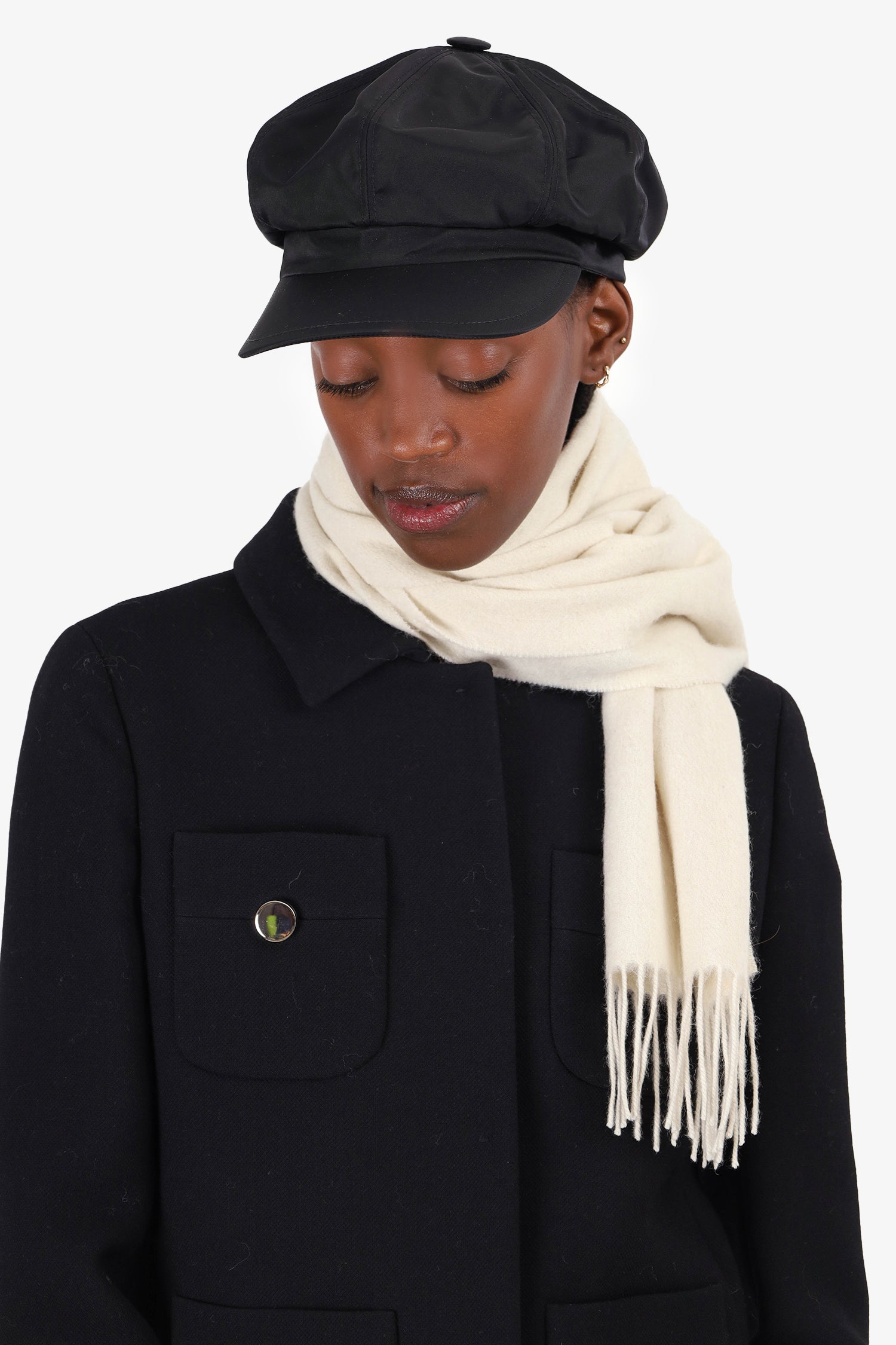 Prada Black Re-Nylon Newsboy Cap – Mine & Yours