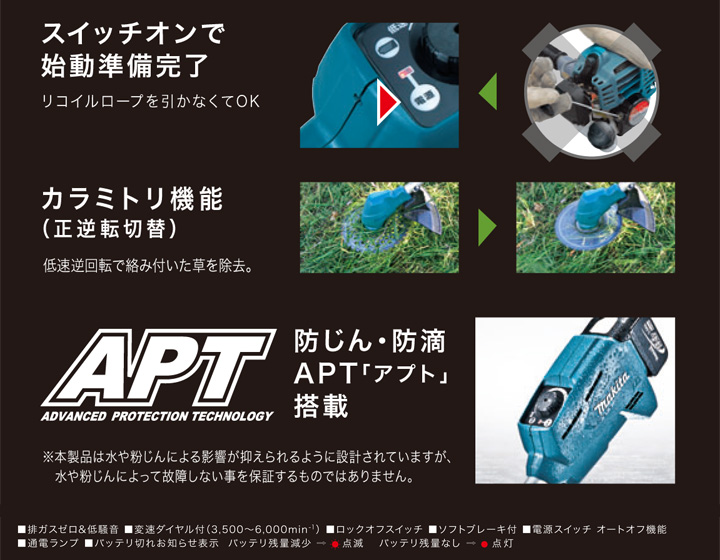 充電式草刈機 MUR182UDRF | 肥料・農薬の通販 minotta(クロロゲン