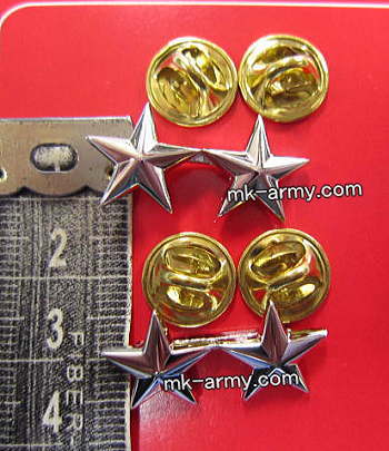 米軍納品階級章・U.S.Navy＆USMC用2スター襟章(両襟)