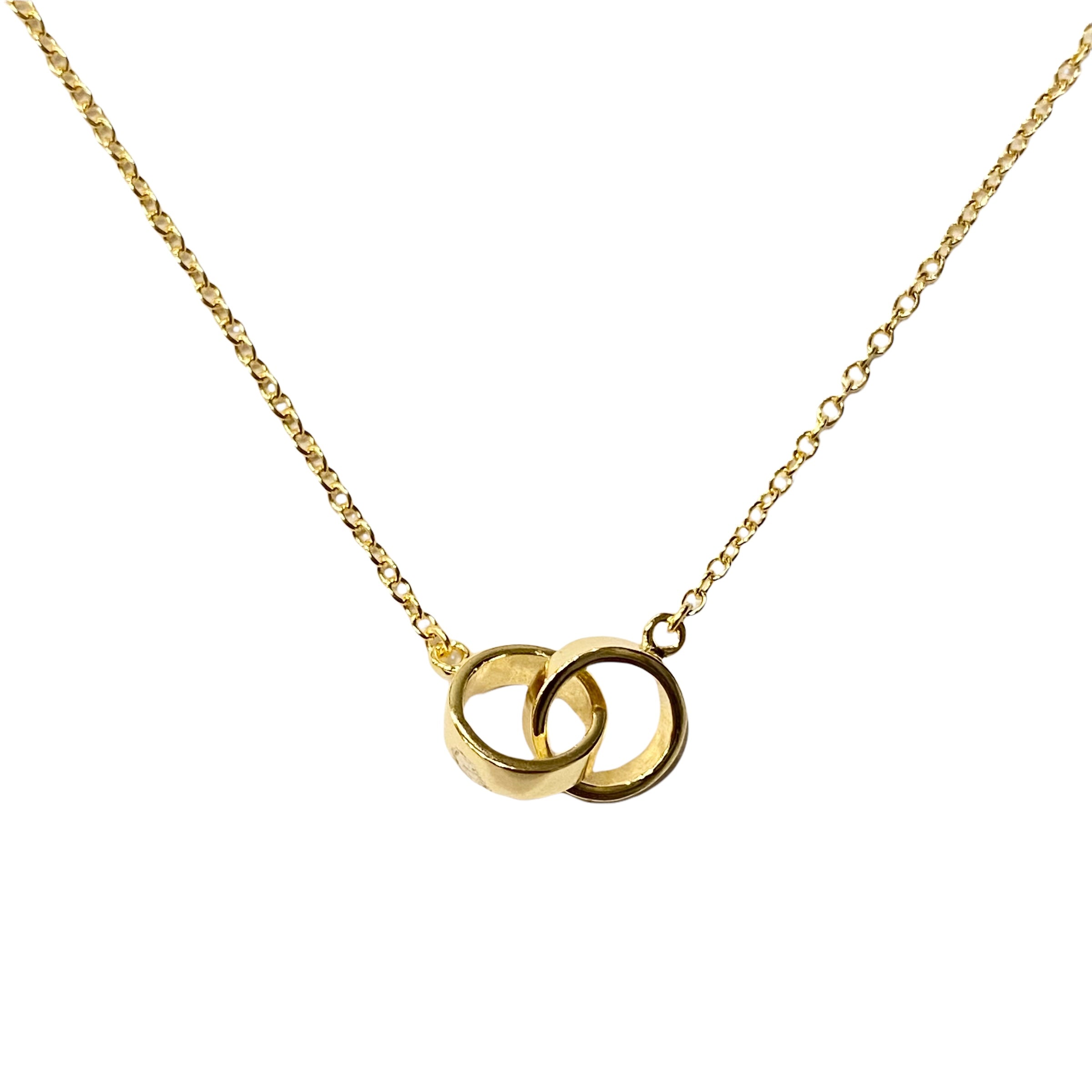 Geovana Double Ring Necklace – Noellery