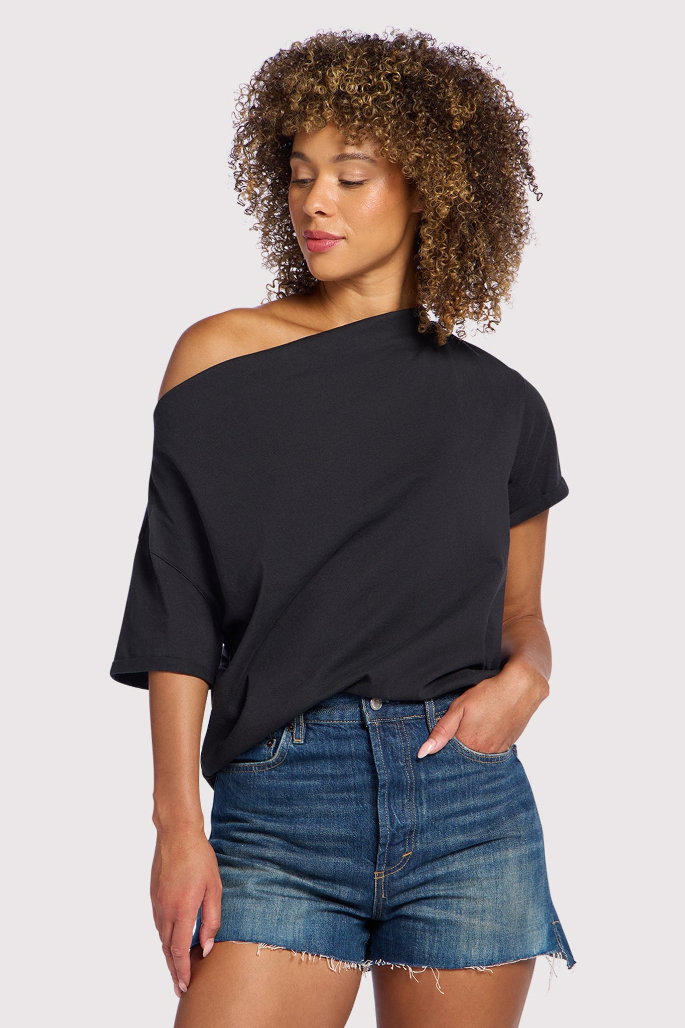Vintage Cotton Off The Shoulder T-Shirt | Women's Off Shoulder Top