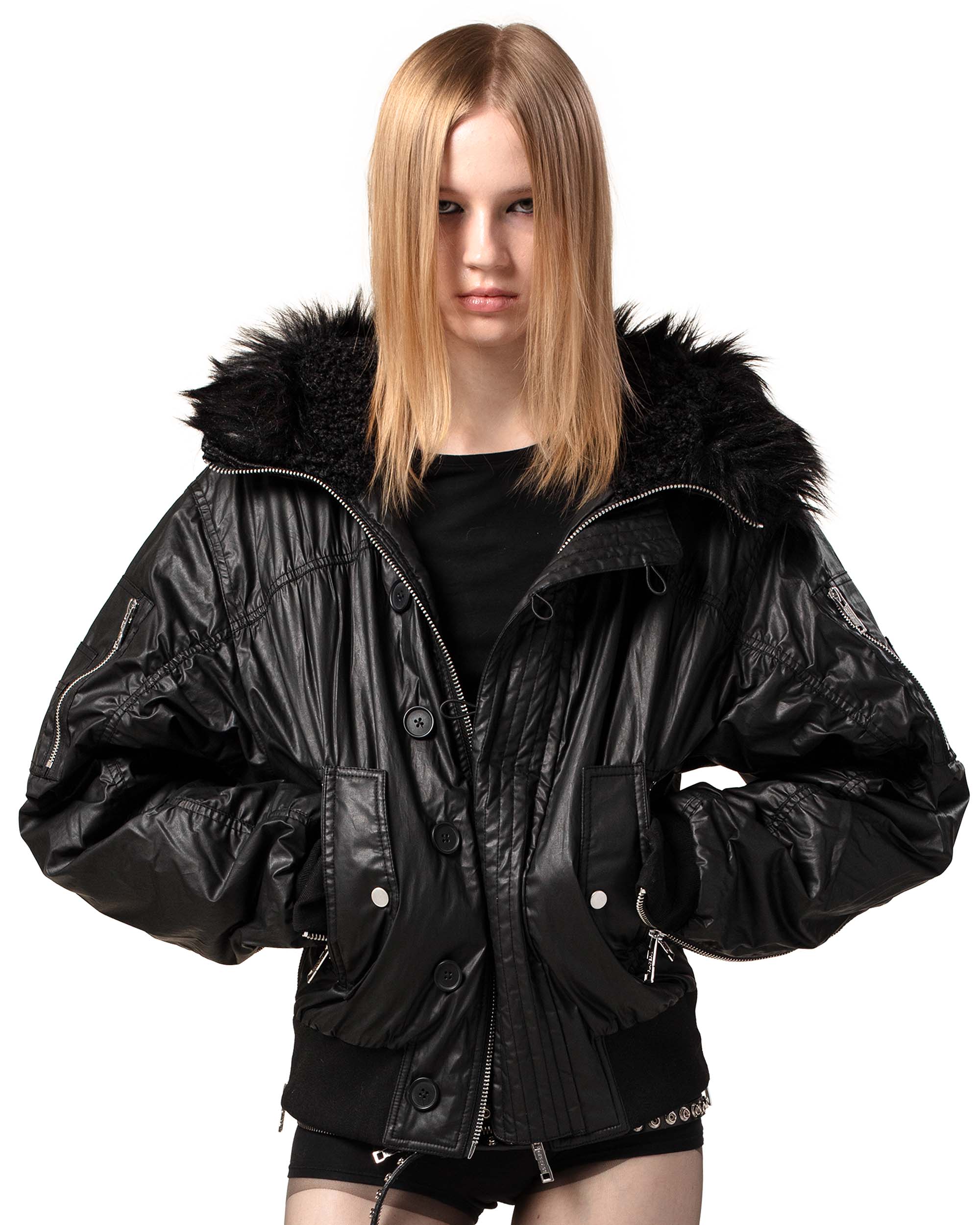 Black Waxed Aviator Bomber – Racer Worldwide