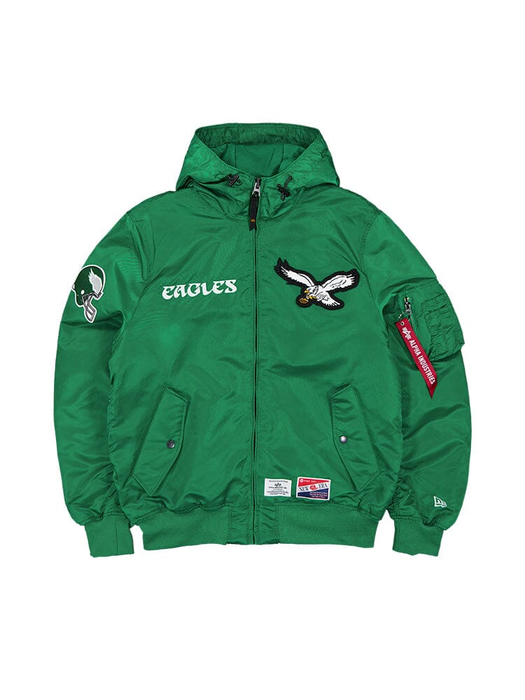 PHILADELPHIA EAGLES MEN'S RETRO NEWERA X ALPHA INDUSTRIES L-2B