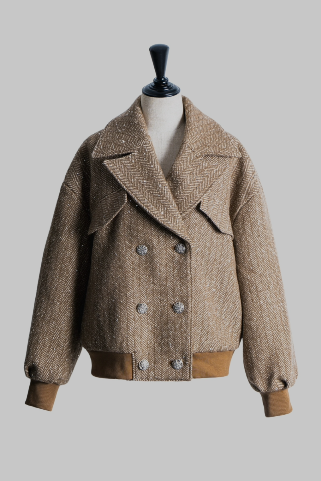 brillant herringbone jacket coat – shéller / シェリエ