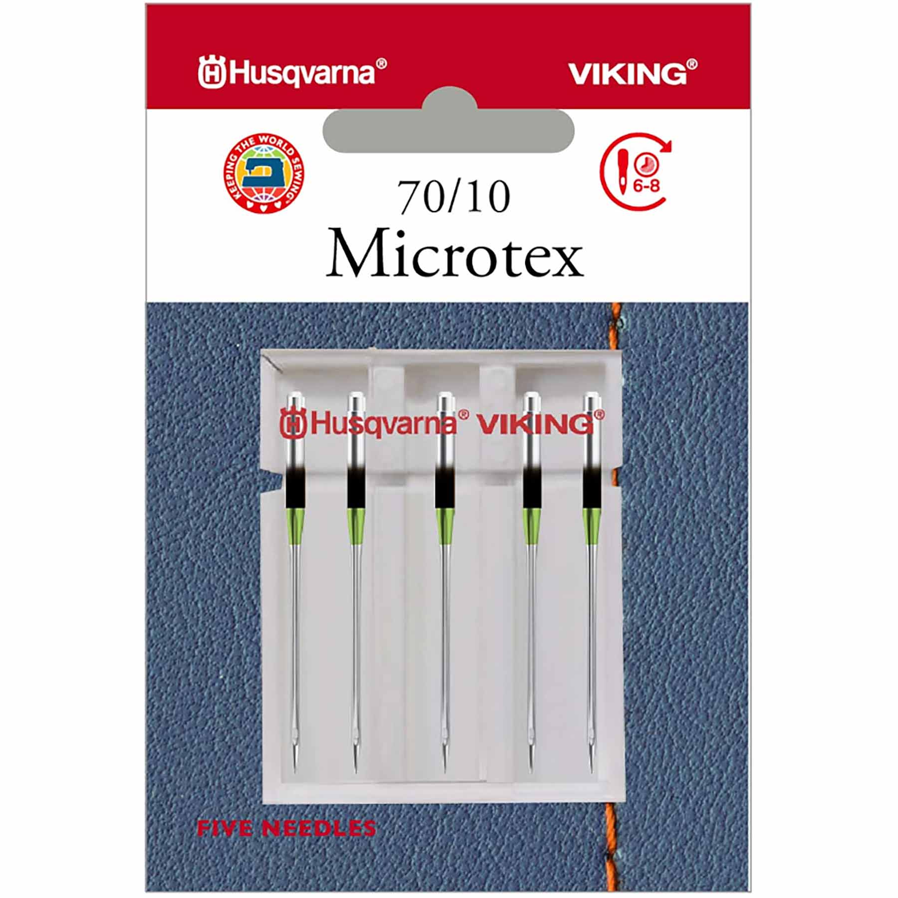 Microtex Needles Size 70/10 5-Pack | Husqvarna® Viking®