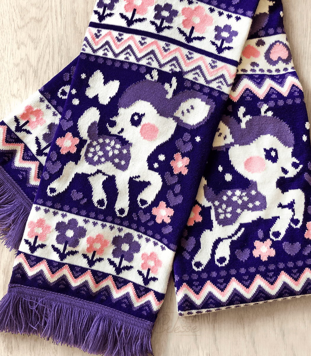 Lavendeer Fawn Knit Scarf – Sugar Bunny Shop