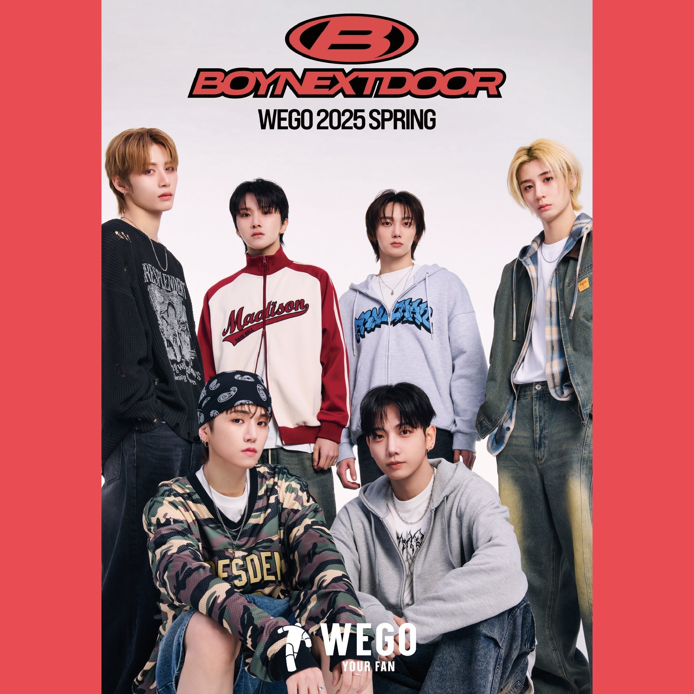 WEGO 2025 SPRING & SUMMER ビジュアルモデルに6人組ボーイグループ