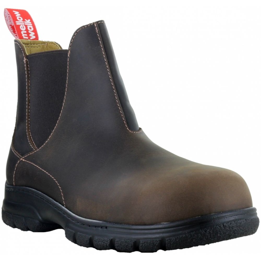 Mellow Walk Maddy Women's Composite Toe Pull On Work Boot Brown 446128
