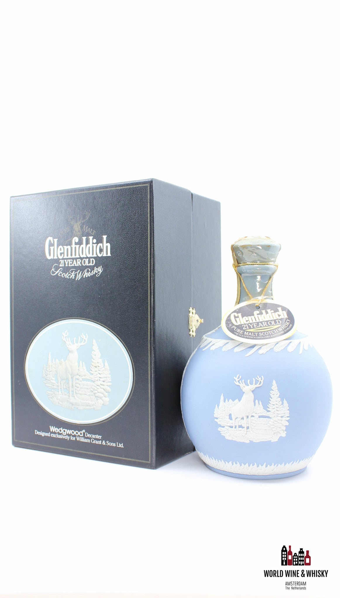 Glenfiddich 21 Years Old 1987 Blue Wedgwood 