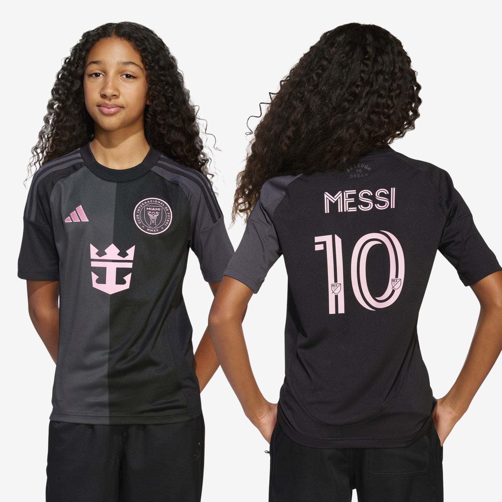 adidas Inter Miami CF 2025/26 Messi Stadium Away Kids' Soccer Jersey