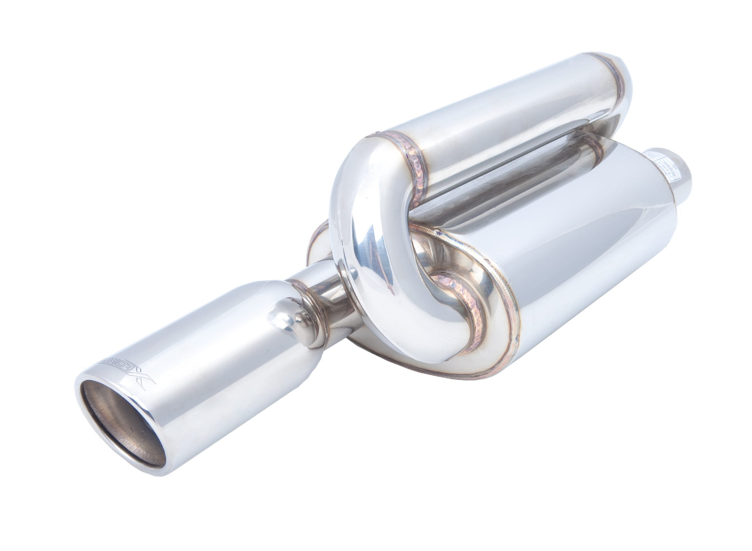 2.25 Inch Oval Twin Loop Muffler Right Inlet – XFORCE PERFORMANCE
