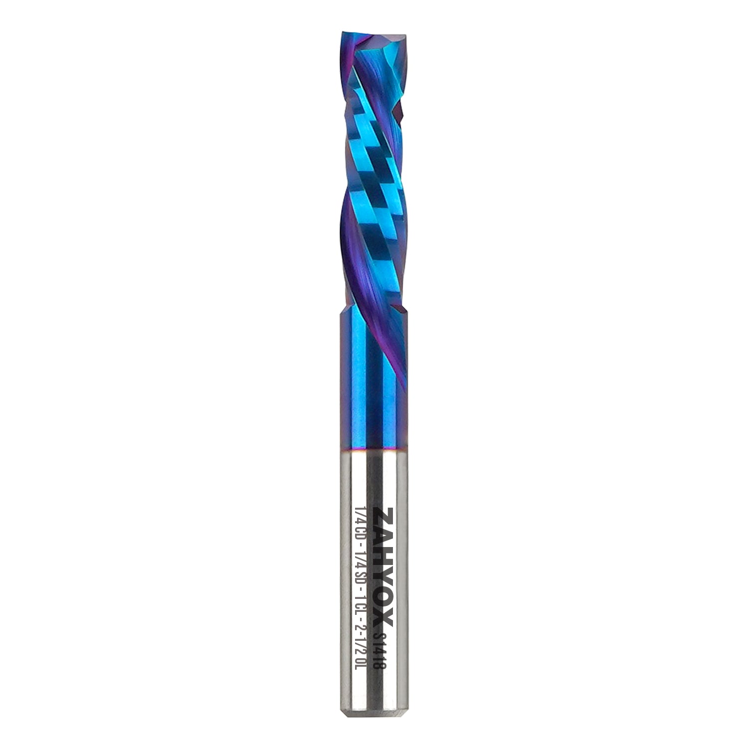 S1418 Solid Carbide nACo Coated Compression Spiral Router Bit - 2