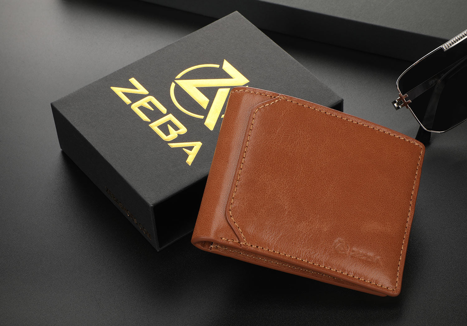 Zeba Premium Leather Trifold Wallet With Removable ID – Zeba Shoes
