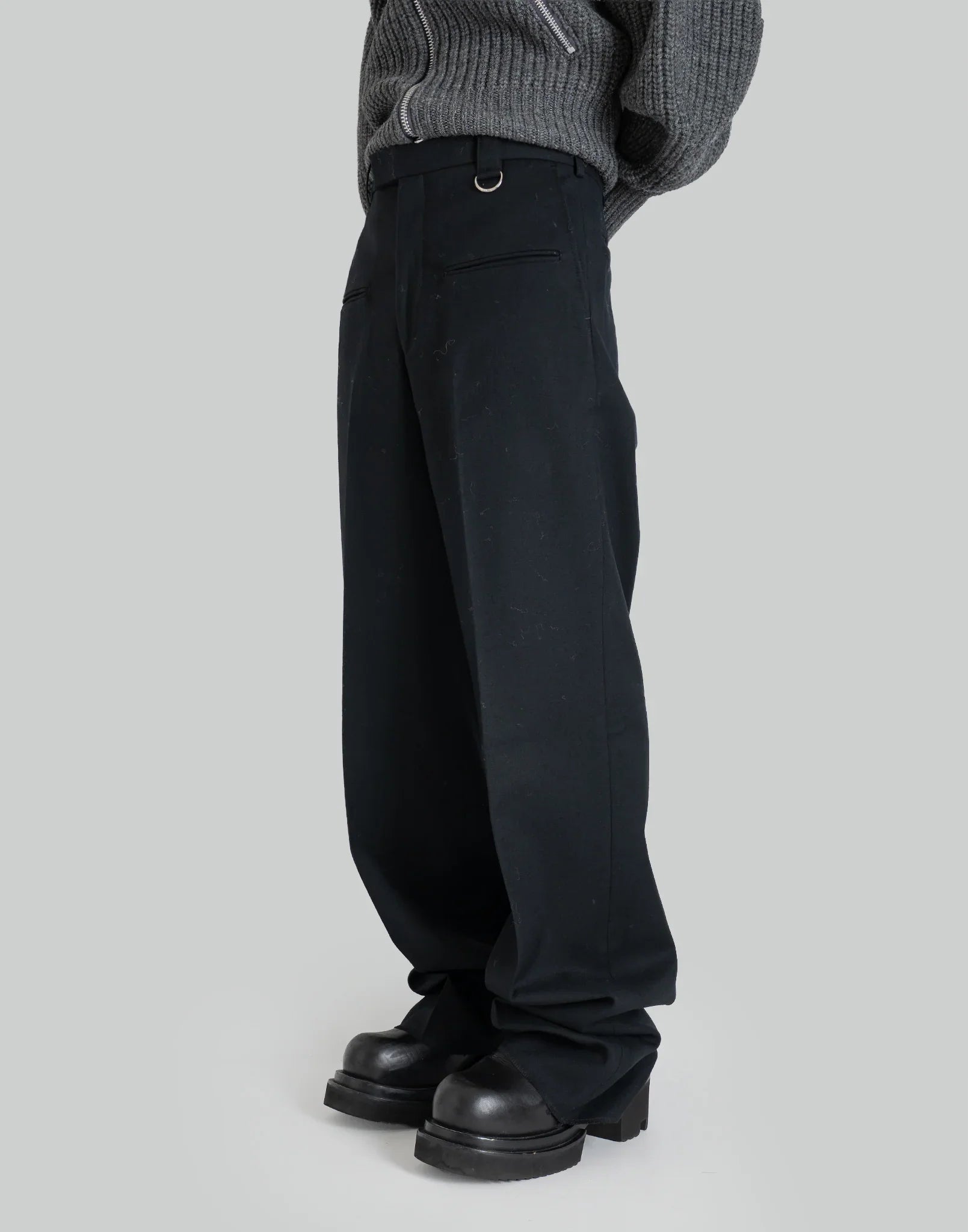 JOHN LAWRENCE SULLIVAN WOOL BARATHEA WIDE TROUSERS – 082plus