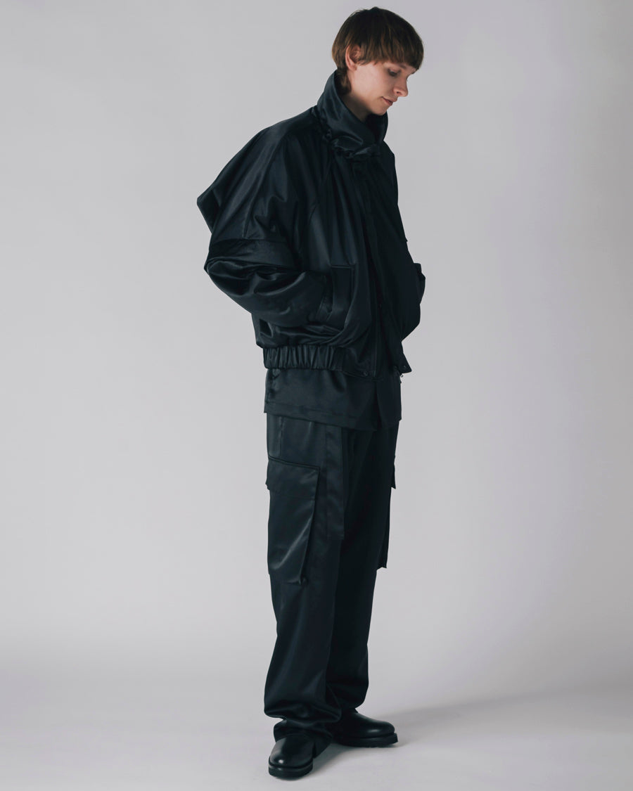 Satin belted cargo pants – 08sircus