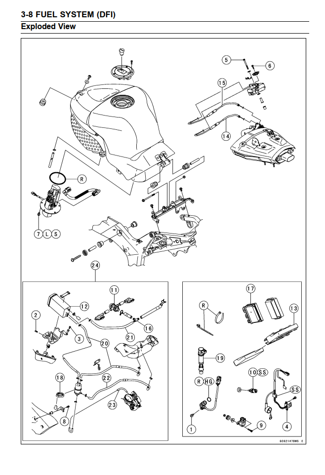 KAWASAKI ZX636 NINJA ZX-6R 2003 ONWARD BIKE WORKSHOP REPAIR SERVICE MA