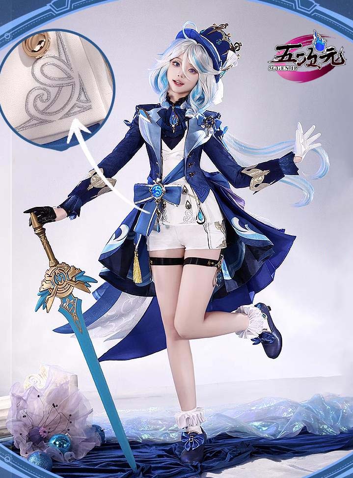 三分妄想 原神 コスプレ フリーナ・プネウマ 水神 衣装