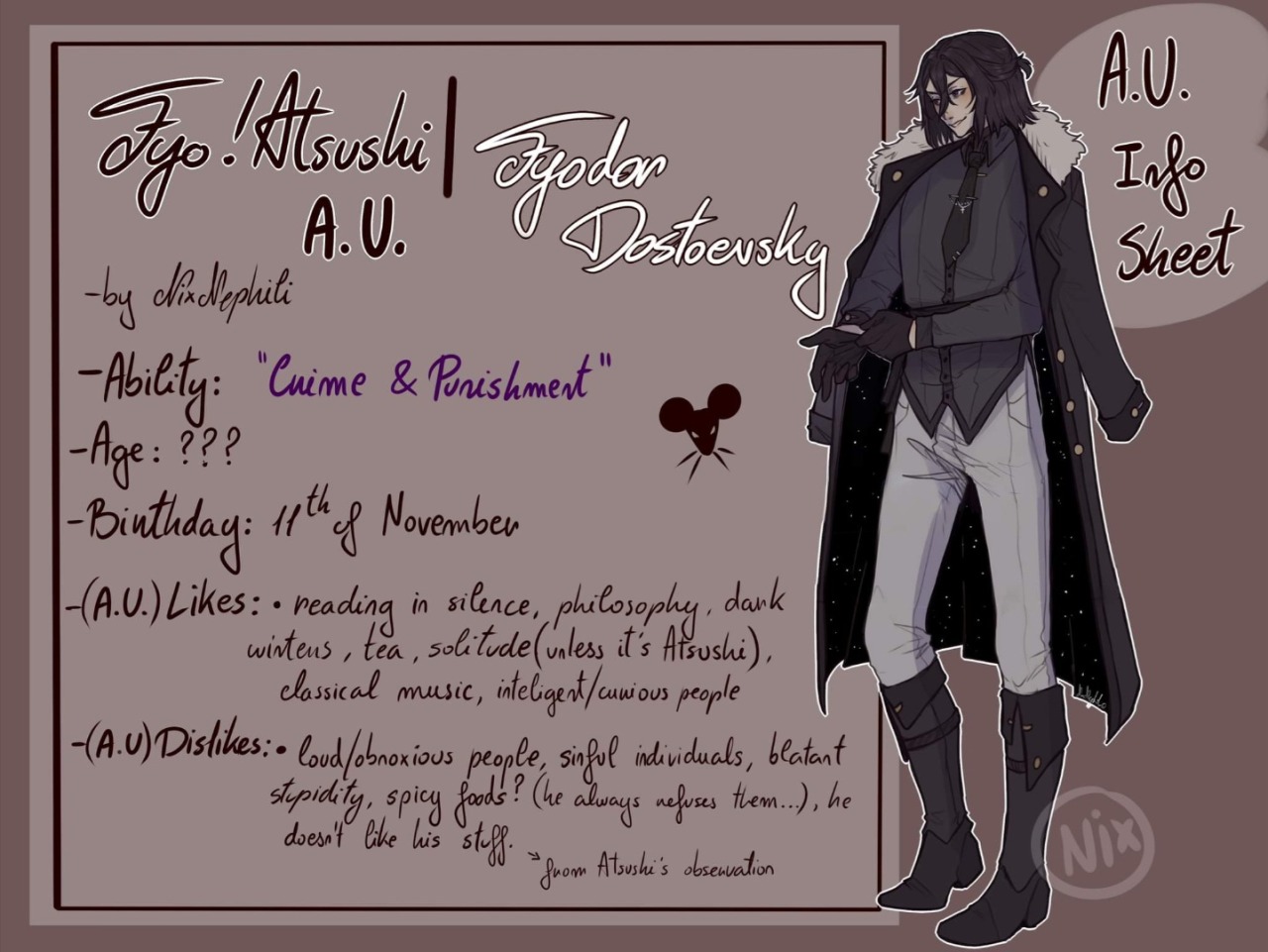 Fyo!Atsushi A.U. – @nixnephili on Tumblr