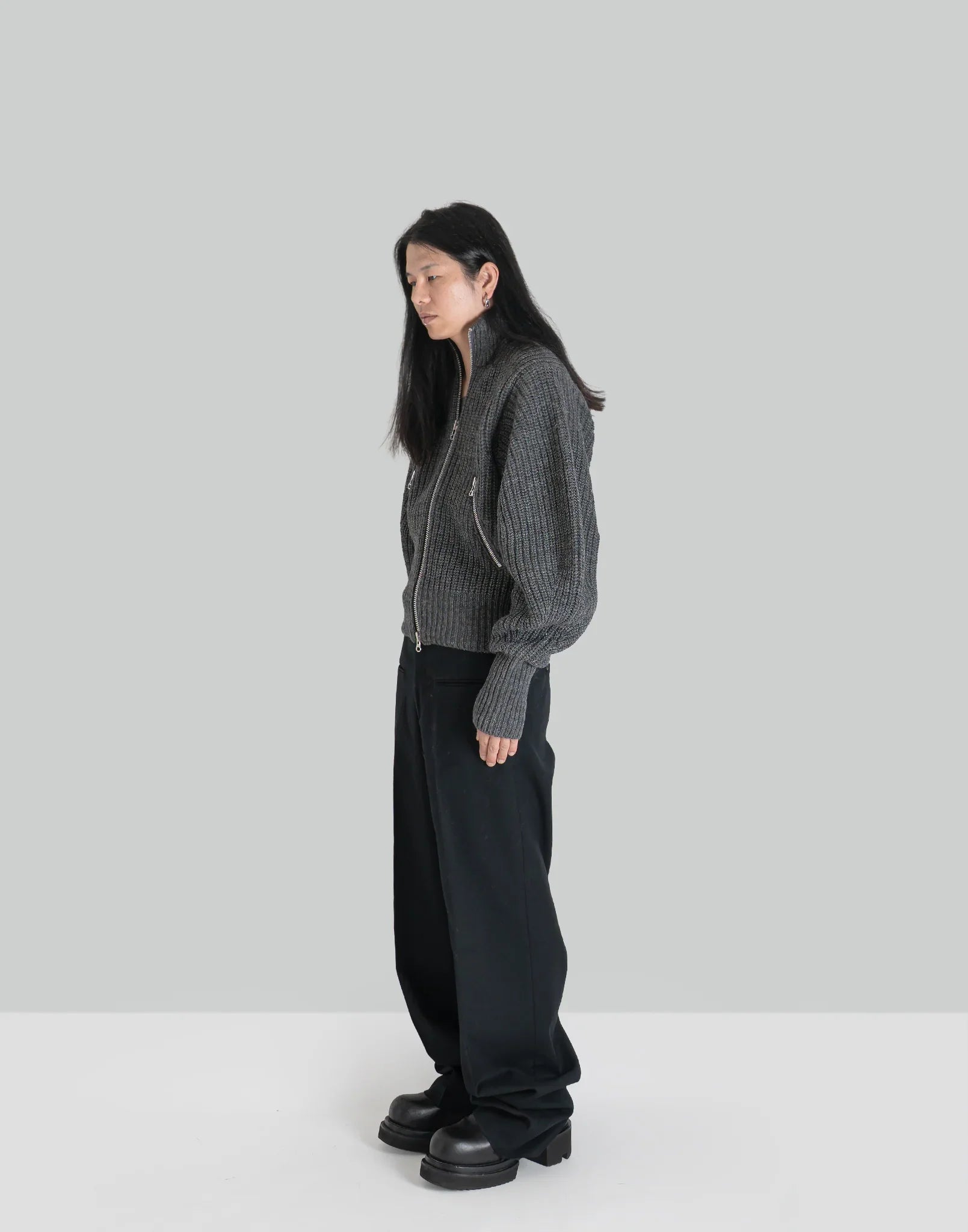 JOHN LAWRENCE SULLIVAN WOOL BARATHEA WIDE TROUSERS – 082plus