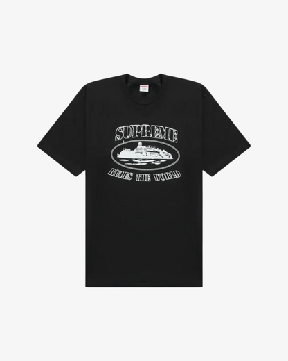 Supreme x Corteiz Rules The World Black T Shirt – 1807 Retails