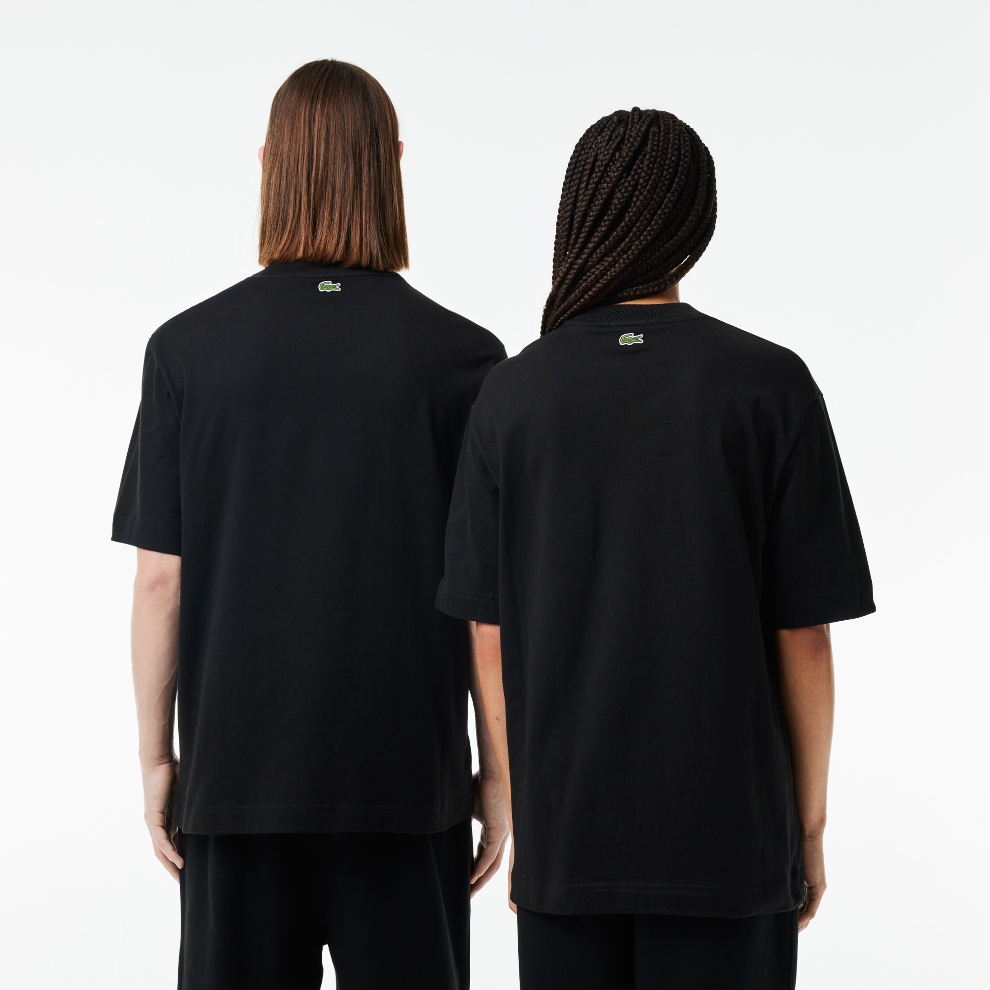 Unisex tričko s volným výstřihem Crew Neck Black T-Shirt TH0062