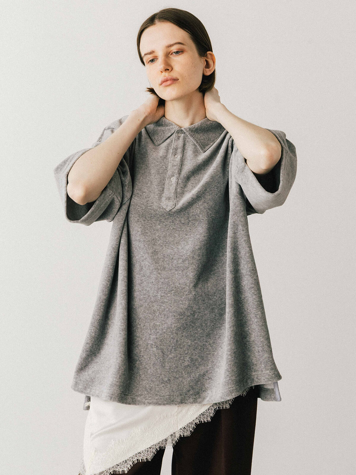 COTTON VELOUR OVER POLO