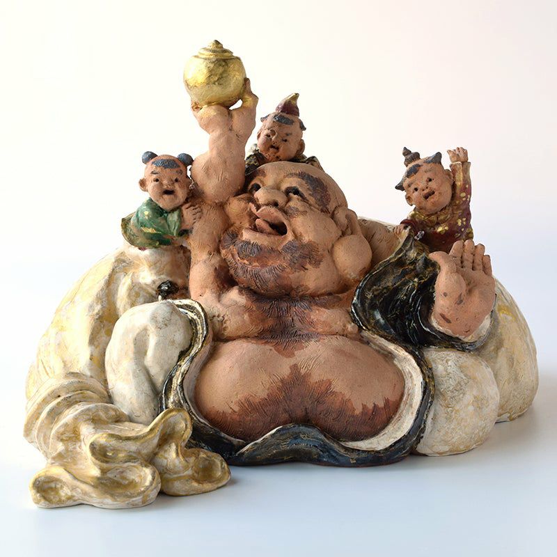 名工品 【名工品】 村田陶苑 布袋置物 〈1個〉 |皿や鉢など和食器の