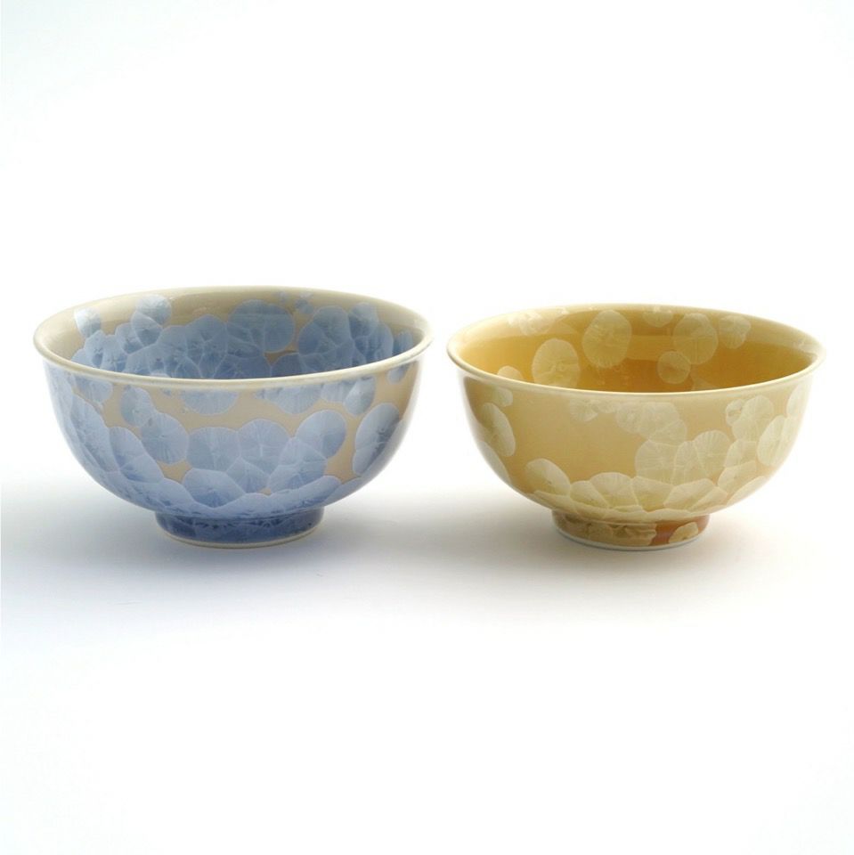花結晶 【京焼・清水焼】花結晶 組茶碗（銀花・金花）〈2個〉 |皿や鉢