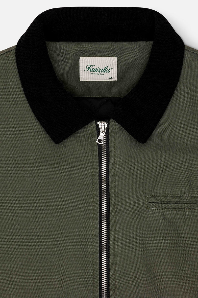 Kuwalla Olive Jacket with Black Corduroy Collar – Taelor.Style